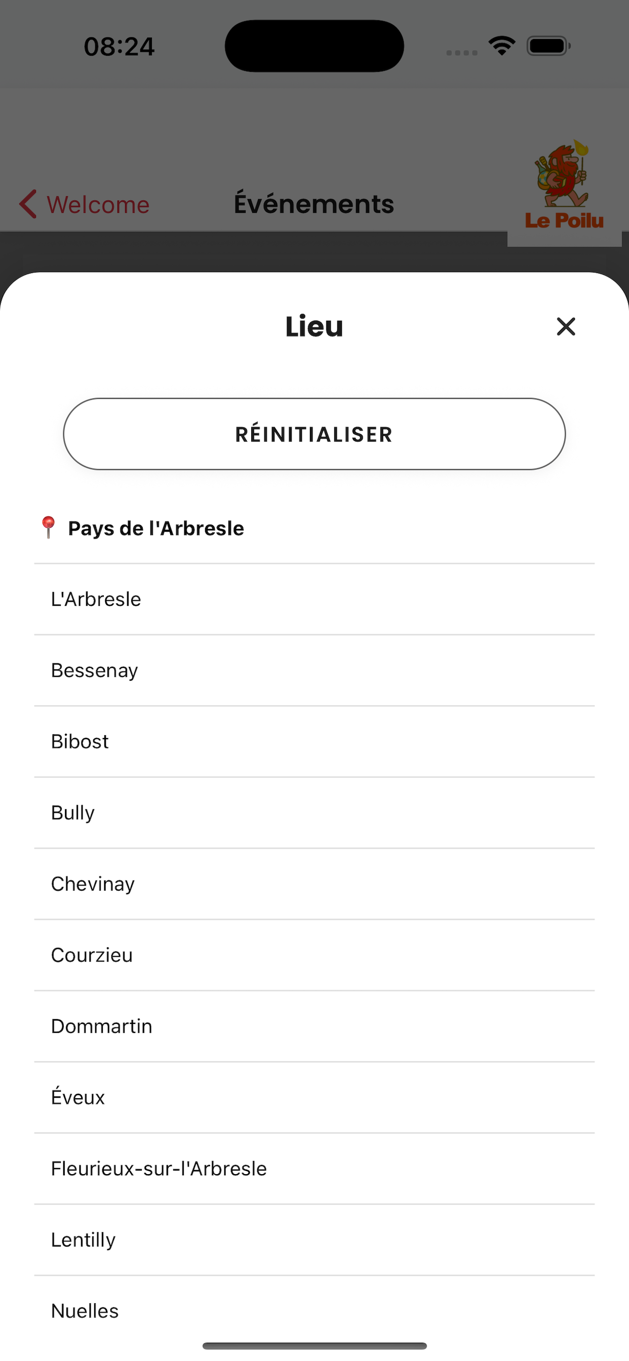 screenshots de l'application Le Poilu