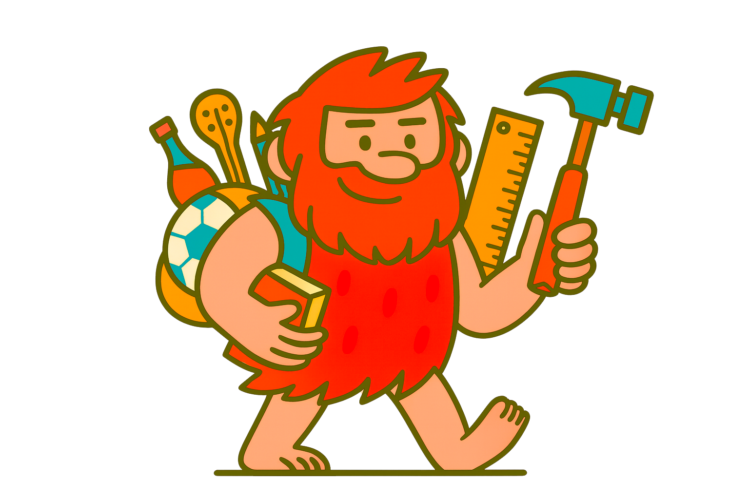 Personnage le poilu de face