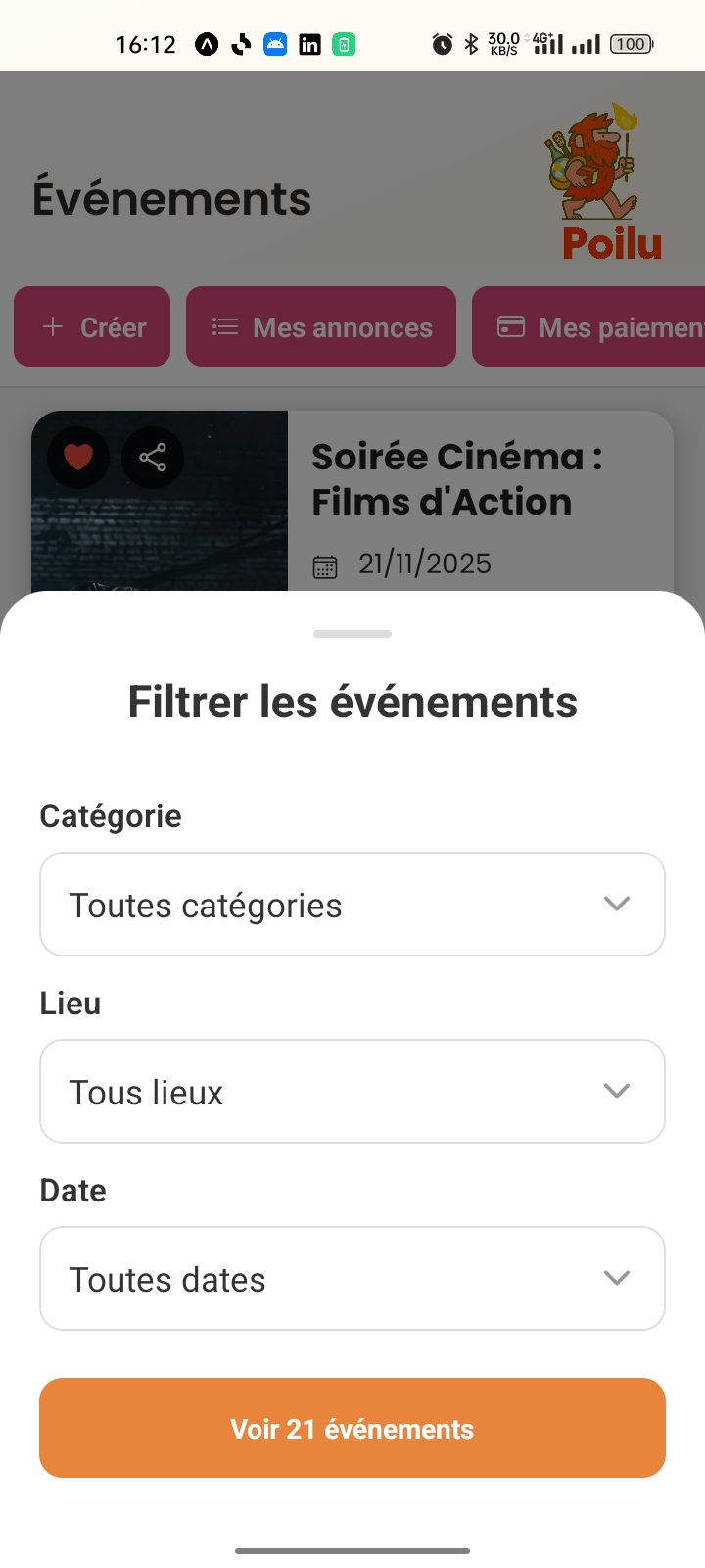 Aperçu de la fonctionnalité Filtres